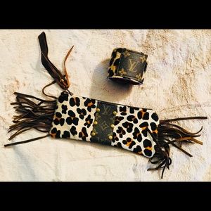 Authentic LV wristlet and LV cuff